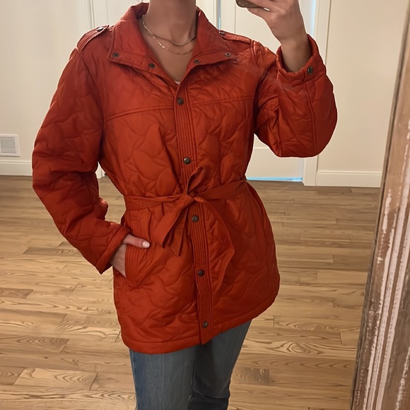 Lands' End Women's Quilted Jacket - Burnt Orange - Size XL - Picture 5 of 13